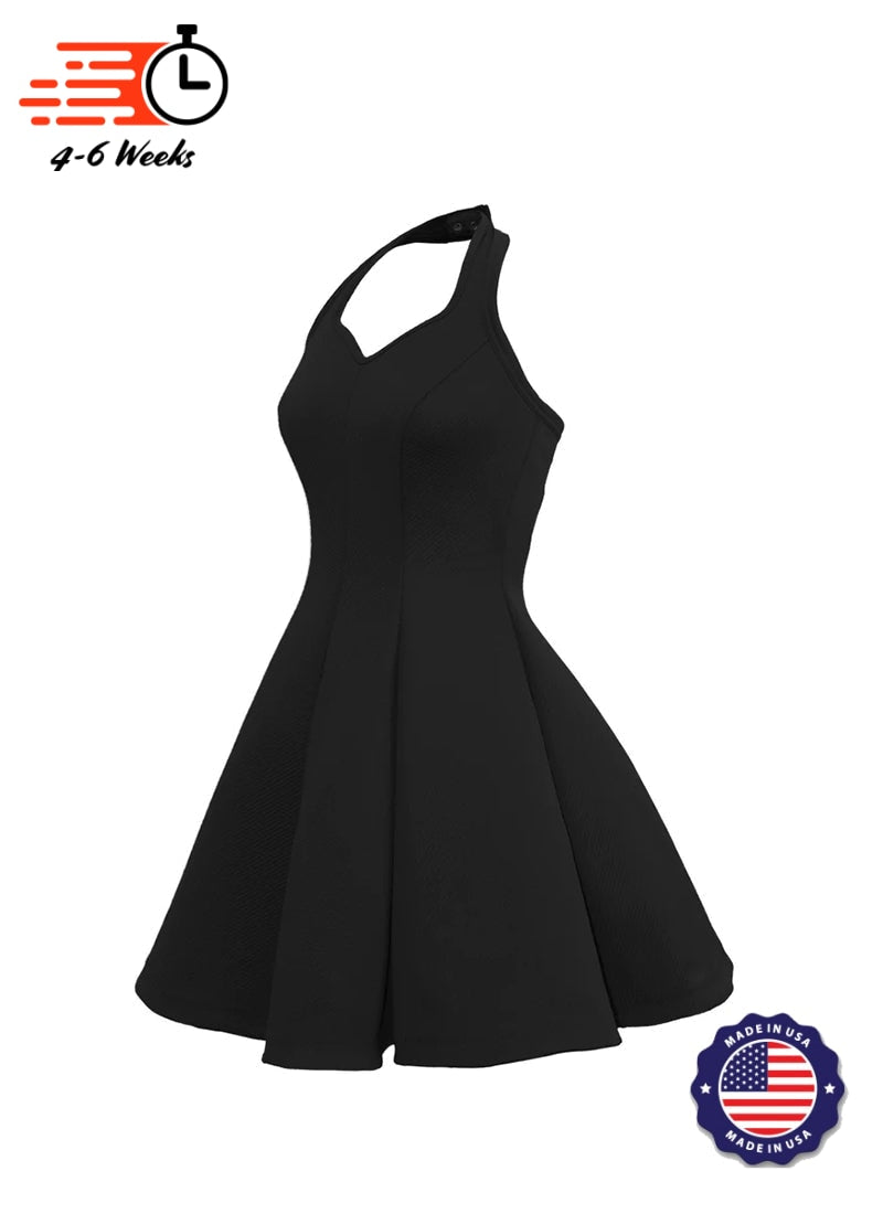 Black Sweetheart Halter Super Techno Show Choir Dress side