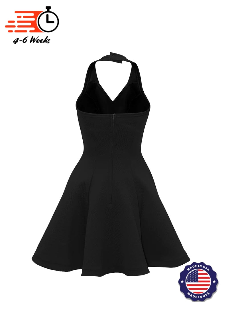 Black Sweetheart Halter Super Techno Show Choir Dress back