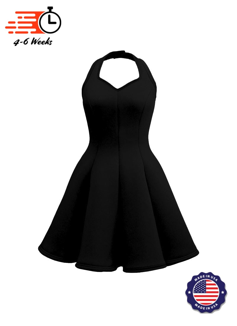 Sweetheart Halter Super Techno Show Choir Dress - Neutrals and Black - Ships 4 to 6 weeks