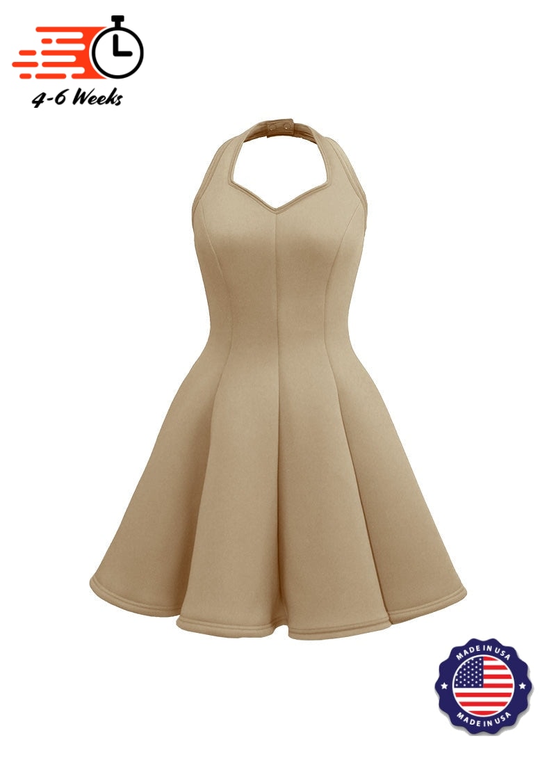 Sweetheart Halter Super Techno Show Choir Dress - Neutrals and Black - Ships 4 to 6 weeks