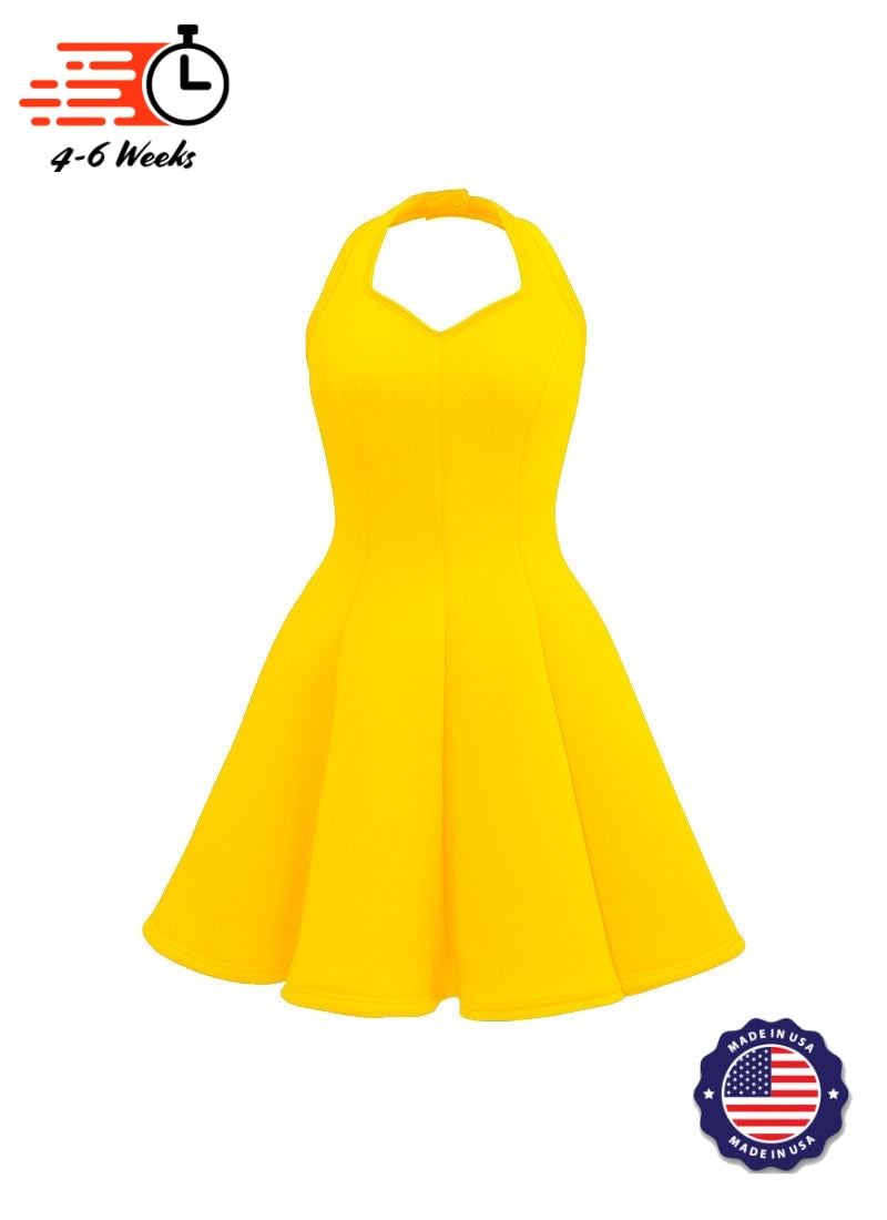 Sweetheart Halter Super Techno Show Choir Dress - Greens & Yellows - Ships 4 to 6 weeks