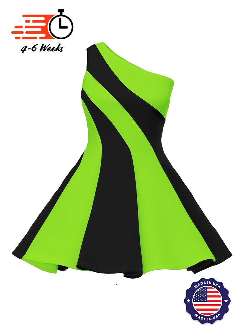 Spiral Panel Show Choir Dress Black + Colors - Ships 4 to 6 weeks