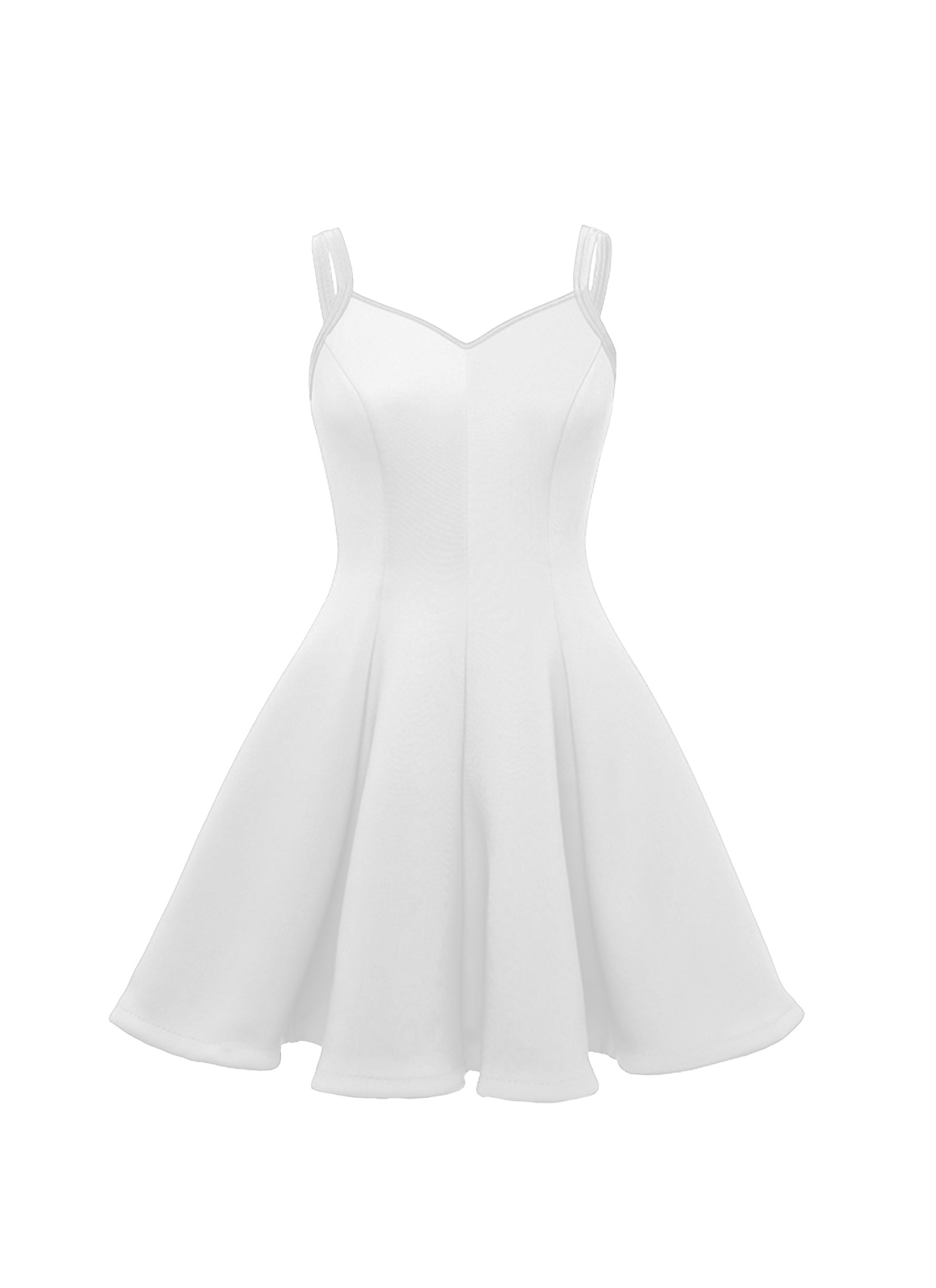 Sweetheart Straps Princess Seam Show Choir Dress with Attached Briefs - Neutrals - Ships 4 to 6 weeks