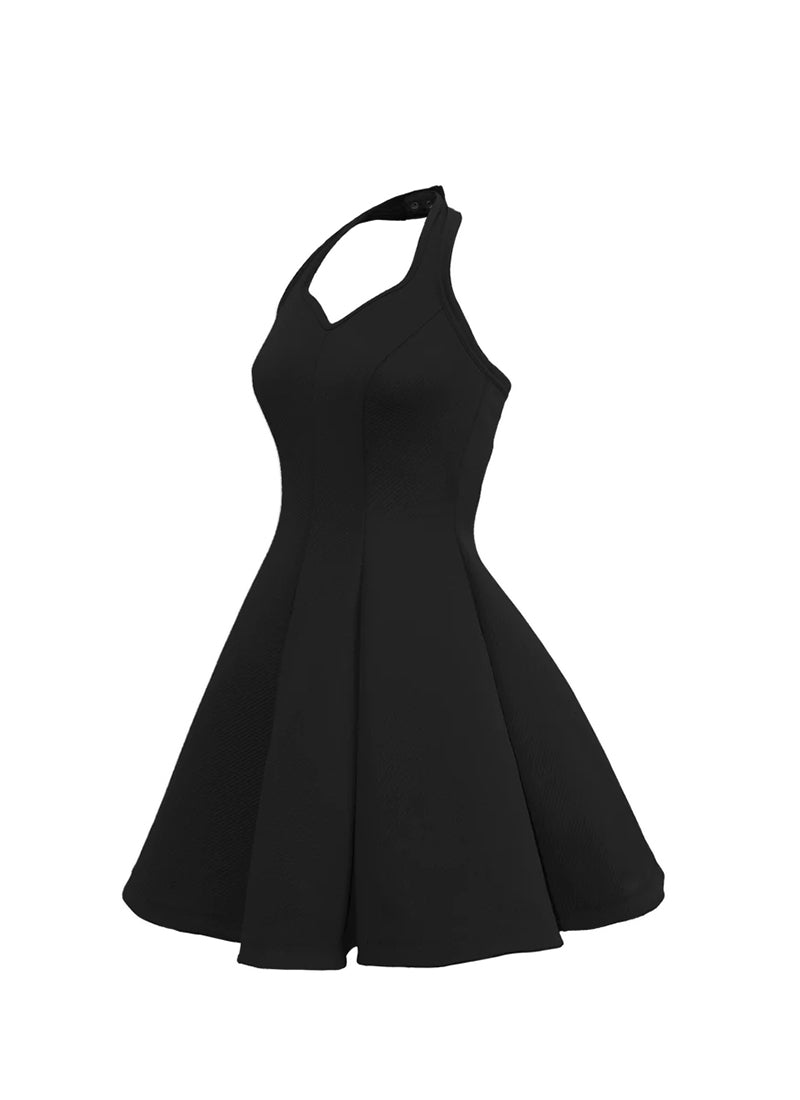 Black Super Techno Show Choir Dress Side View