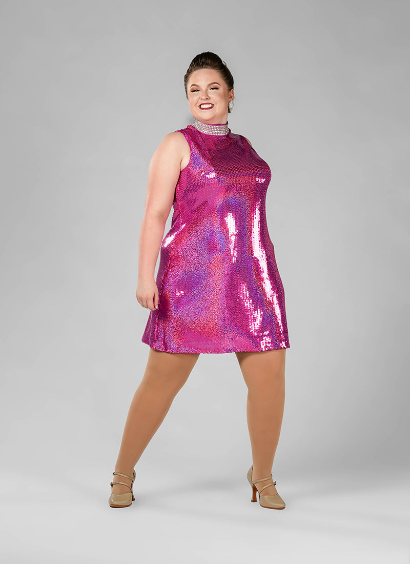 Hot Pink Spotlight Sequin Show Choir Dress - InStock PrePak