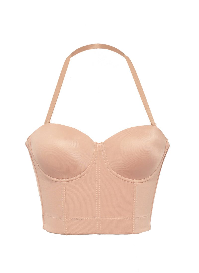Extended Length Strapless Bra Front w/ Strap