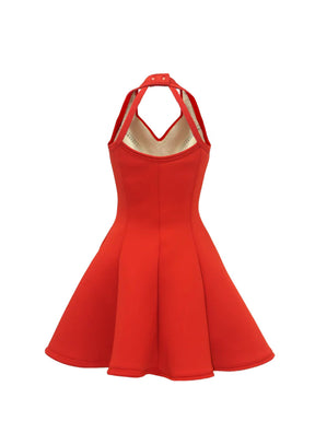 Red Sweetheart Halter Super Techno Show Choir Dress - Ships 4 to 6 weeks