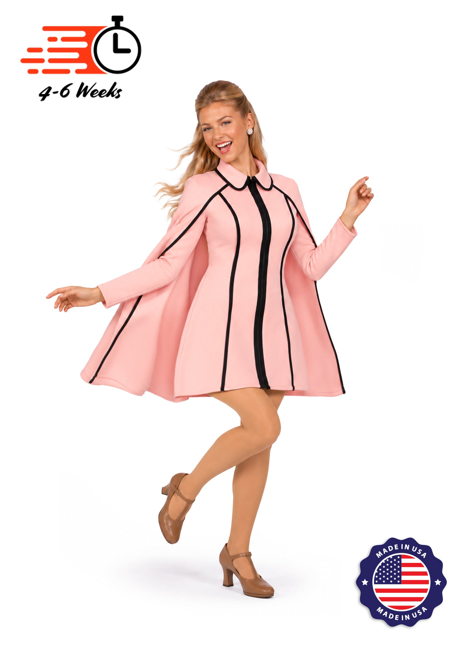 Super Techno Caped Overcoat Jacket - Ships 4 to 6 weeks