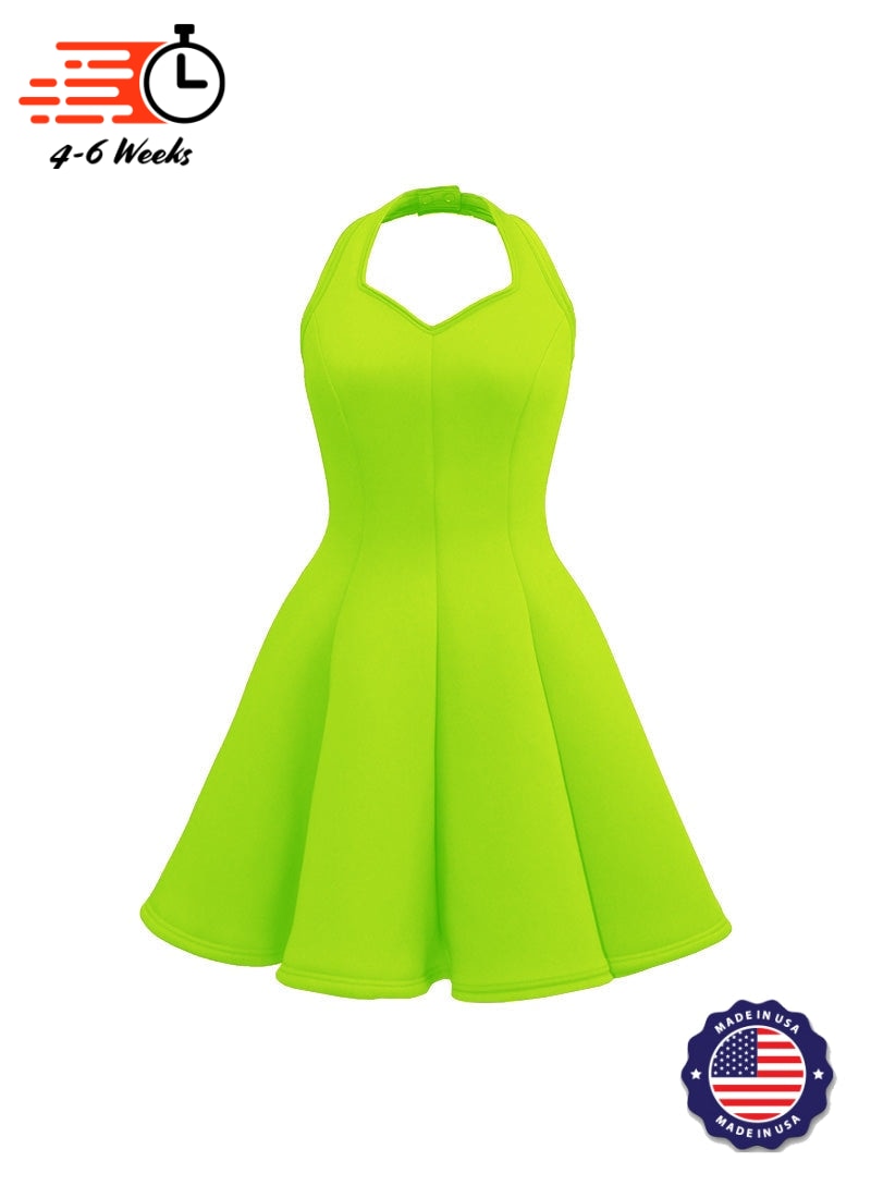 Sweetheart Halter Super Techno Show Choir Dress - Greens & Yellows