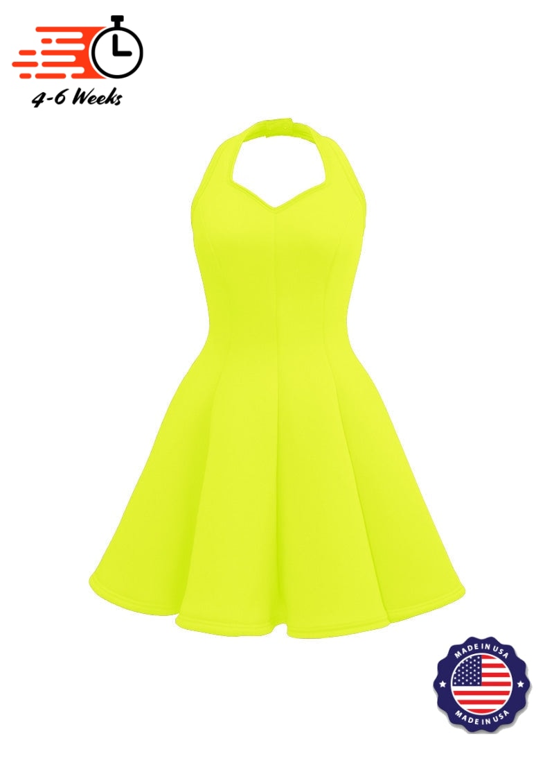 Sweetheart Halter Super Techno Show Choir Dress - Neons & Metallics