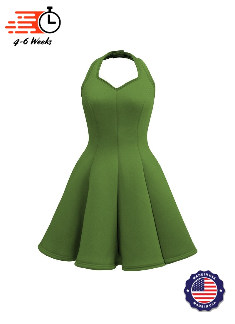 Sweetheart Halter Super Techno Show Choir Dress - Greens & Yellows - Ships 4 to 6 weeks Olive Green / S - Sweetheart Halter Super Techno Show Choir Dress - Greens & Yellows - Ships 4 to 6 weeks Olive Green / S -
