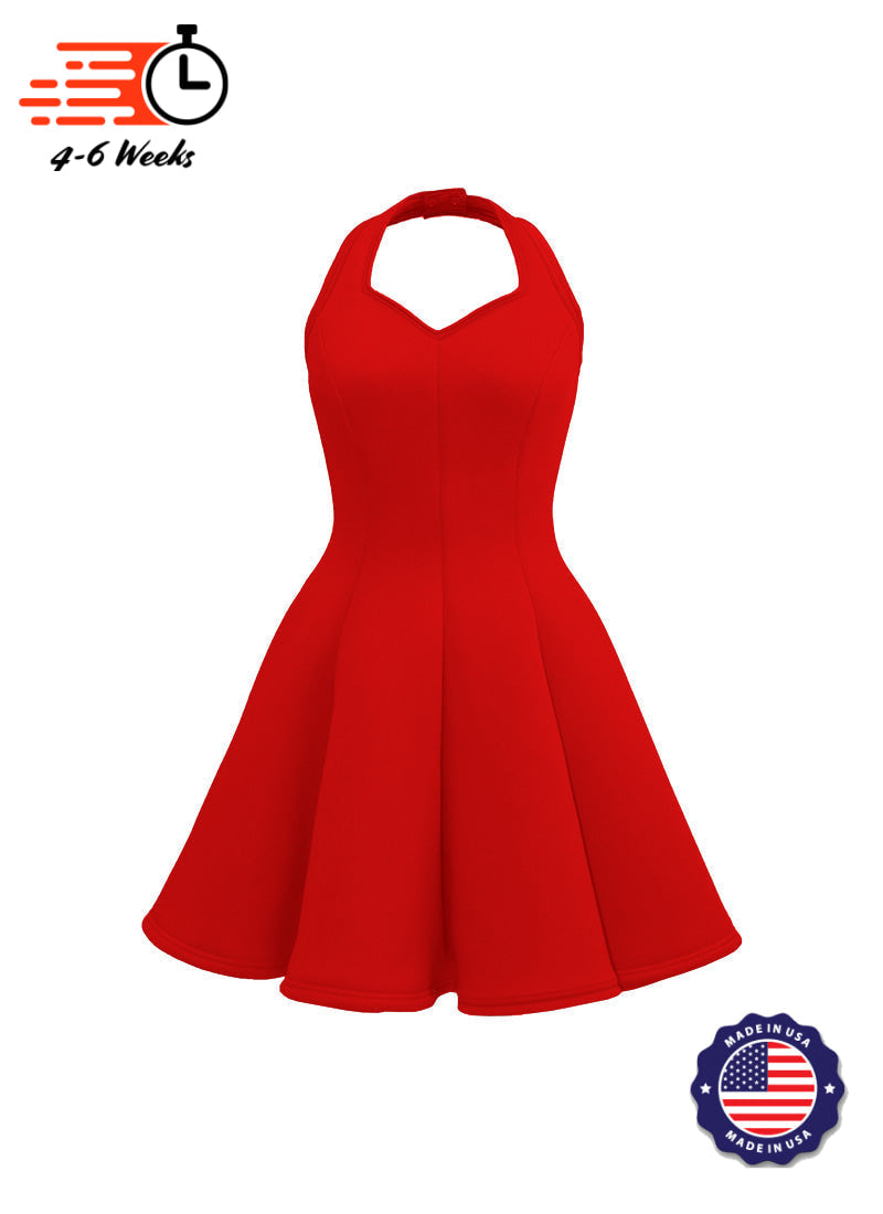 Sweetheart Halter Super Techno Show Choir Dress - Reds & Oranges - Ships 4 to 6 weeks