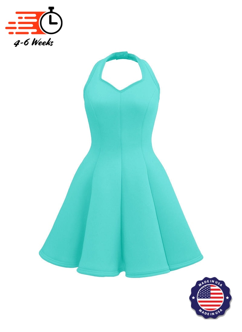 Sweetheart Halter Super Techno Show Choir Dress - Blues
