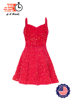 Velvet Sequin -  DANCER Sweetheart Princess Seam Show Choir Dress - Ships 4 to 6 weeks
