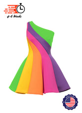 Spiral Panel Show Choir Dress Candy Land - Ships 4 to 6 weeks
