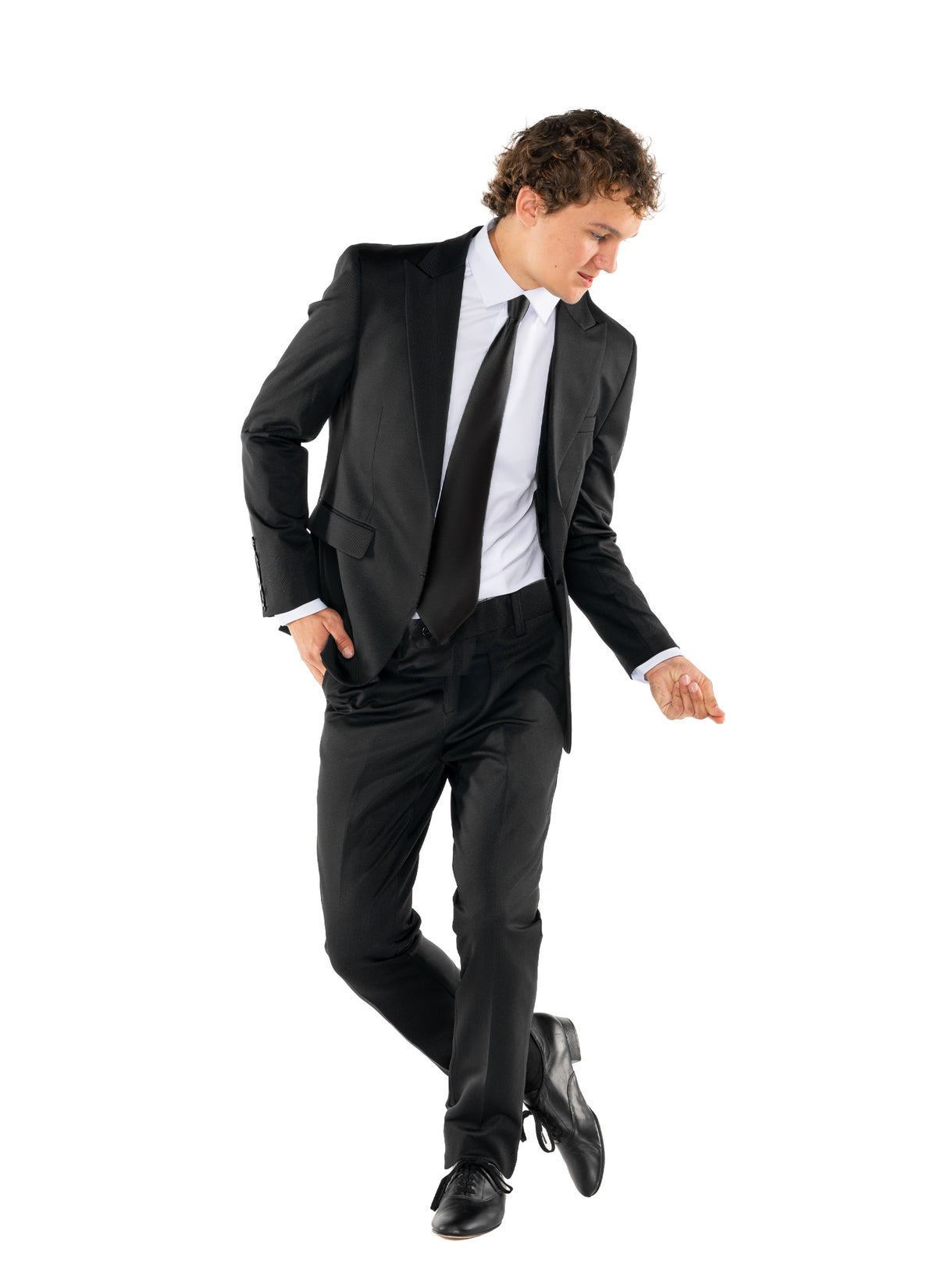 Black 2 Piece Super Flex 4 Way Stretch Suit