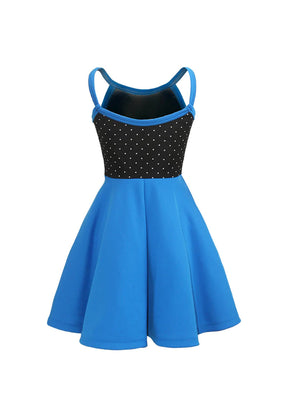 Black/Royal Knit Show Choir Dress - Ships 4 to 6 weeks