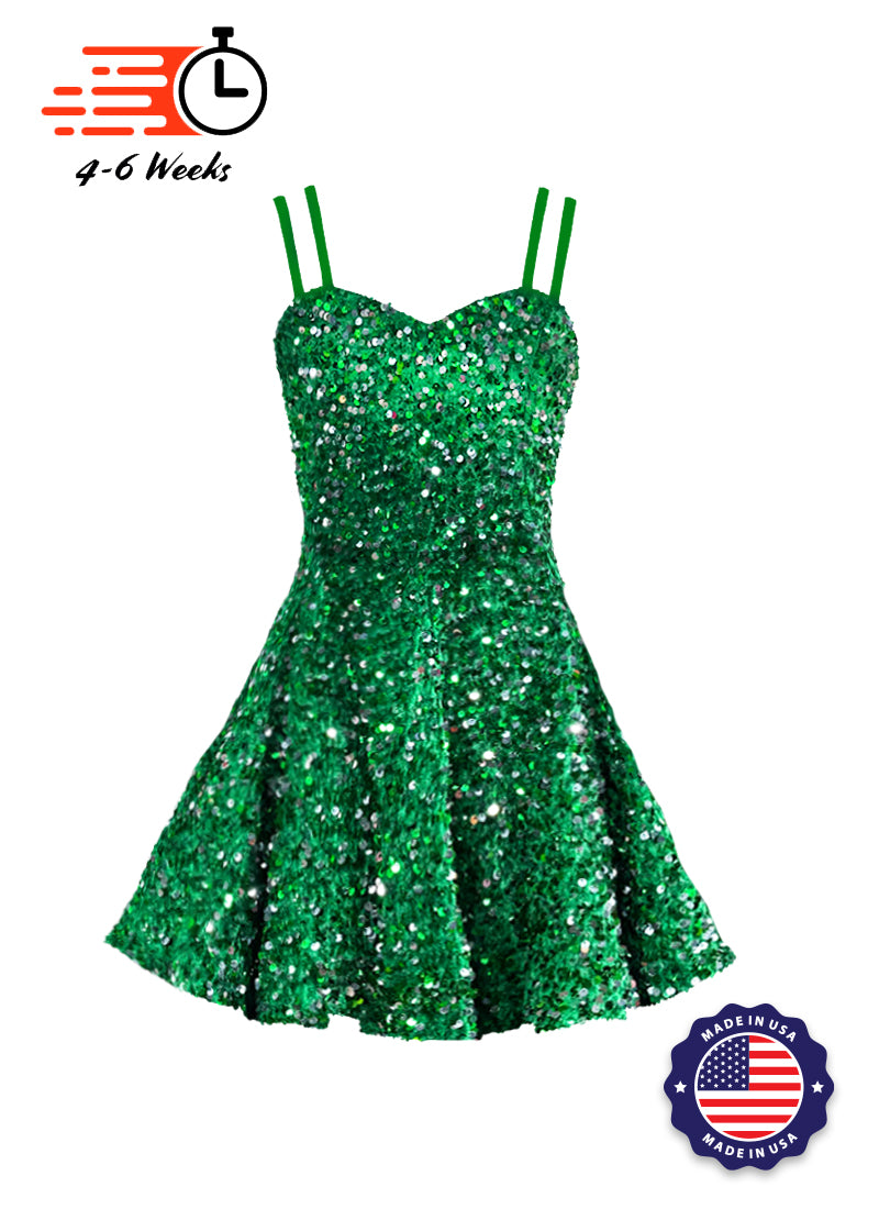 Velvet Sequin - Silver Flash DANCER Sweetheart Princess Seam Show Choir Dress - Ships 4 to 6 weeks