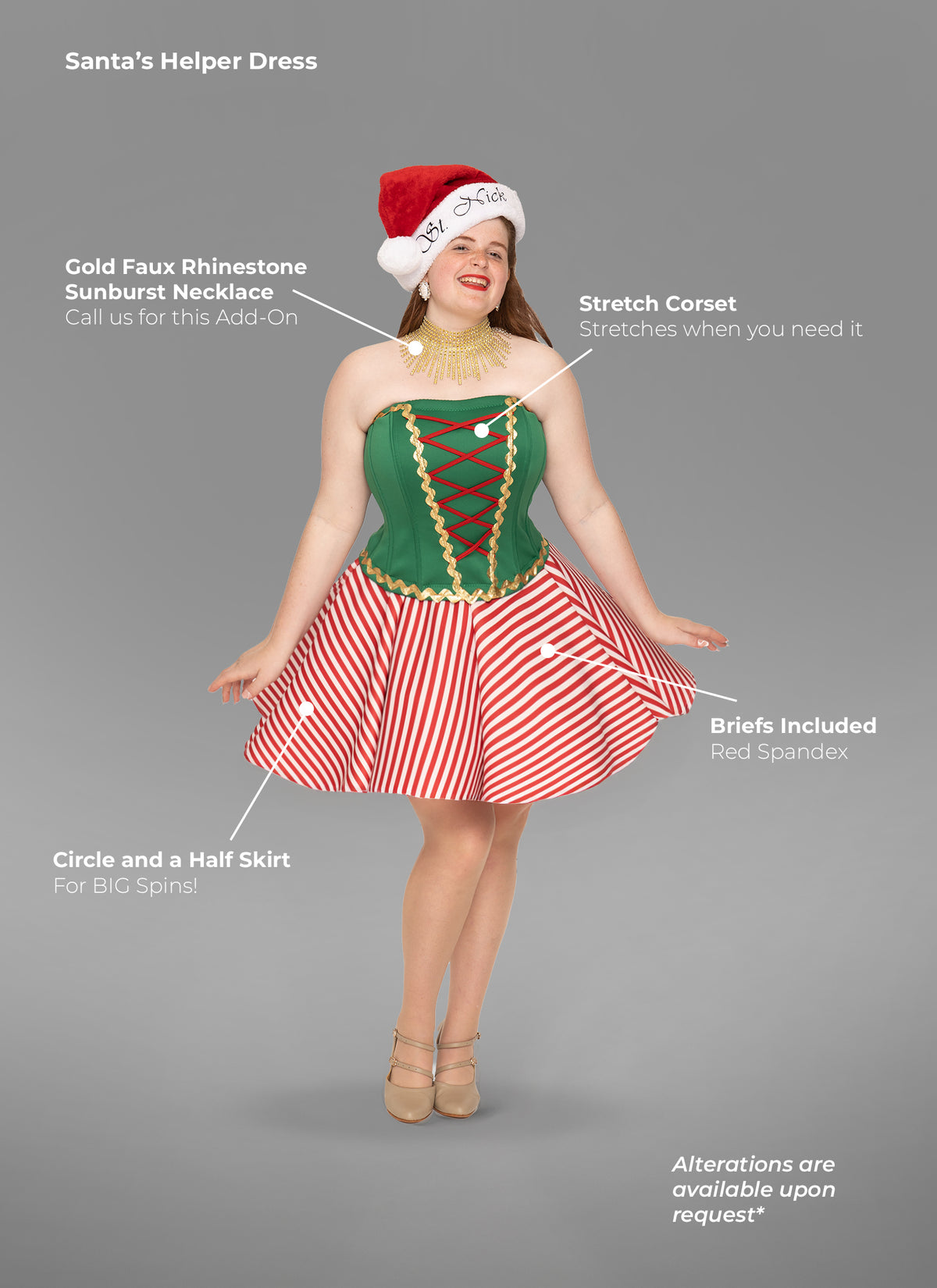 Santa's Helper Show Choir Costume - Ships 4 to 6 weeks