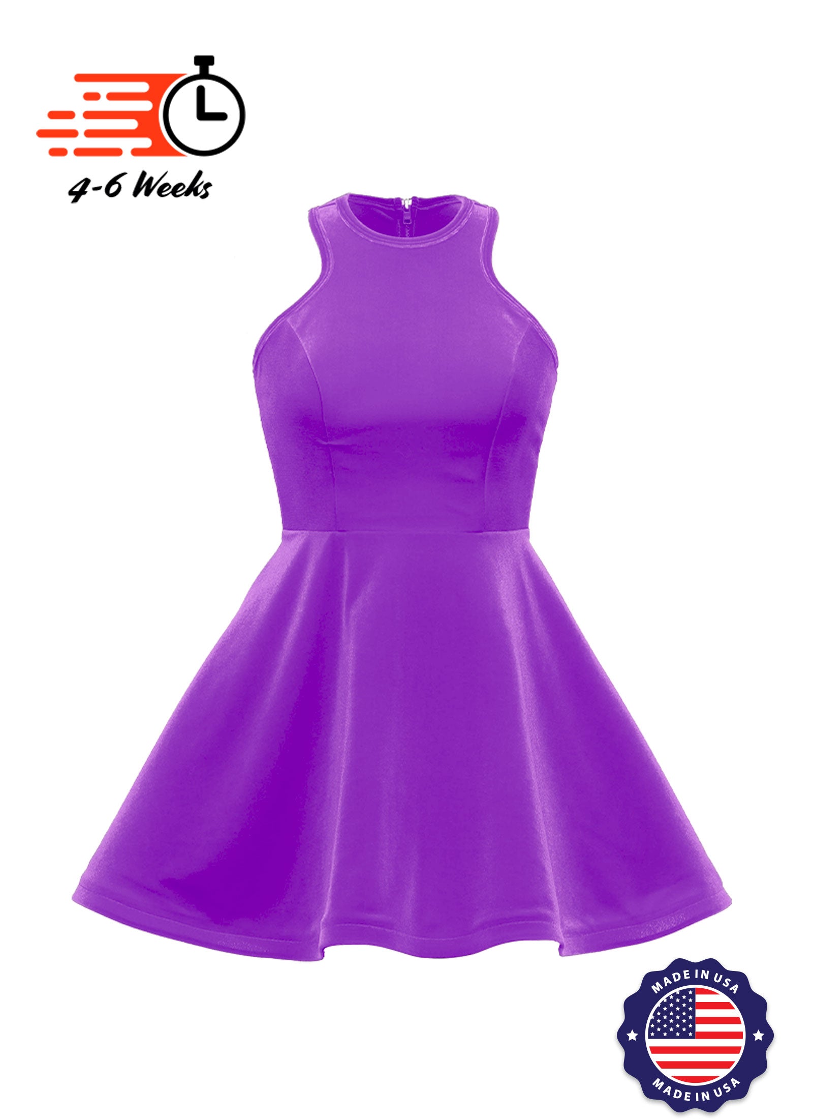 Velvet Serpentine Neckline Show Choir Dress - Ships 4 to 6 weeks