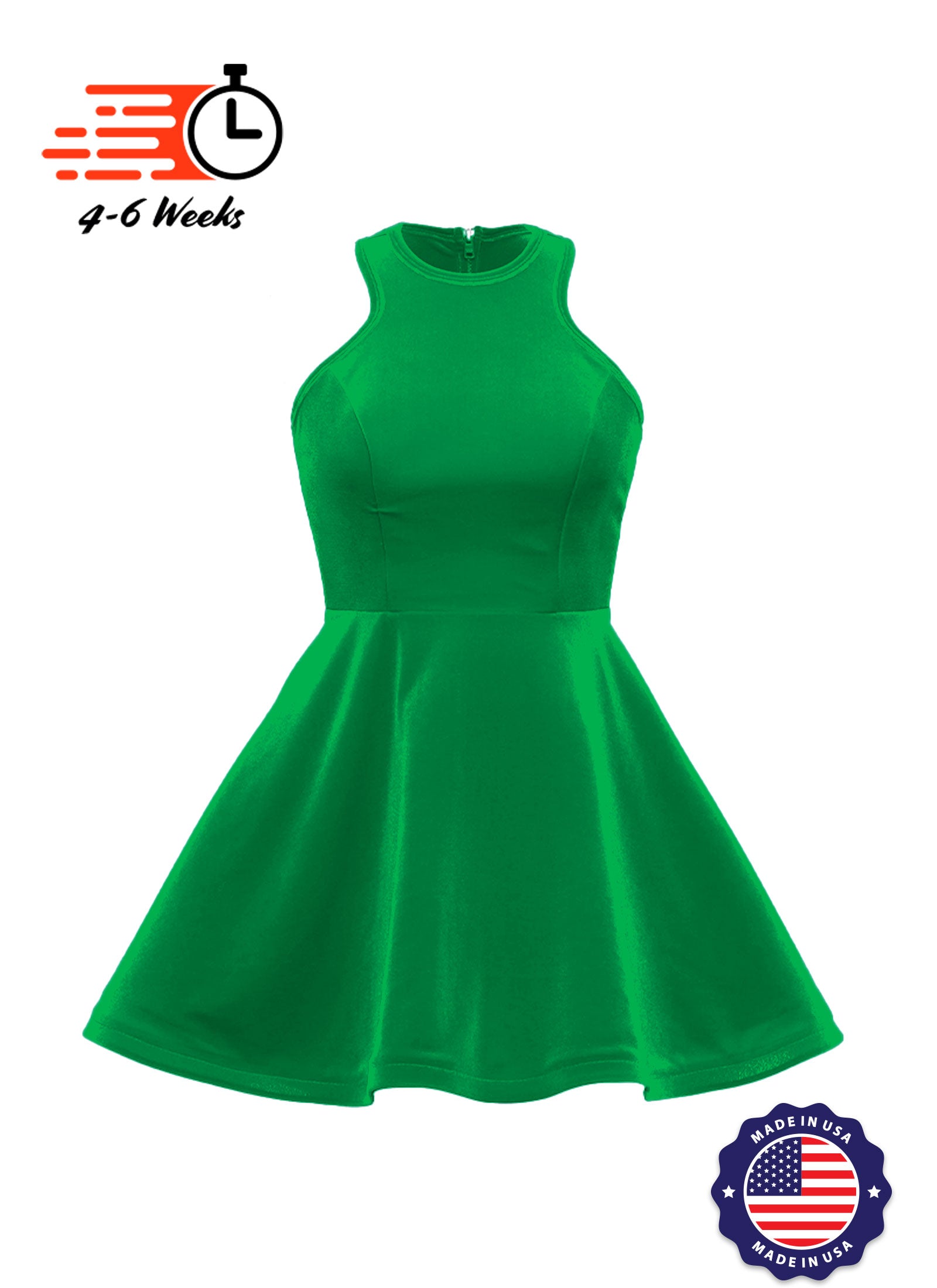 Velvet Serpentine Neckline Show Choir Dress - Ships 4 to 6 weeks