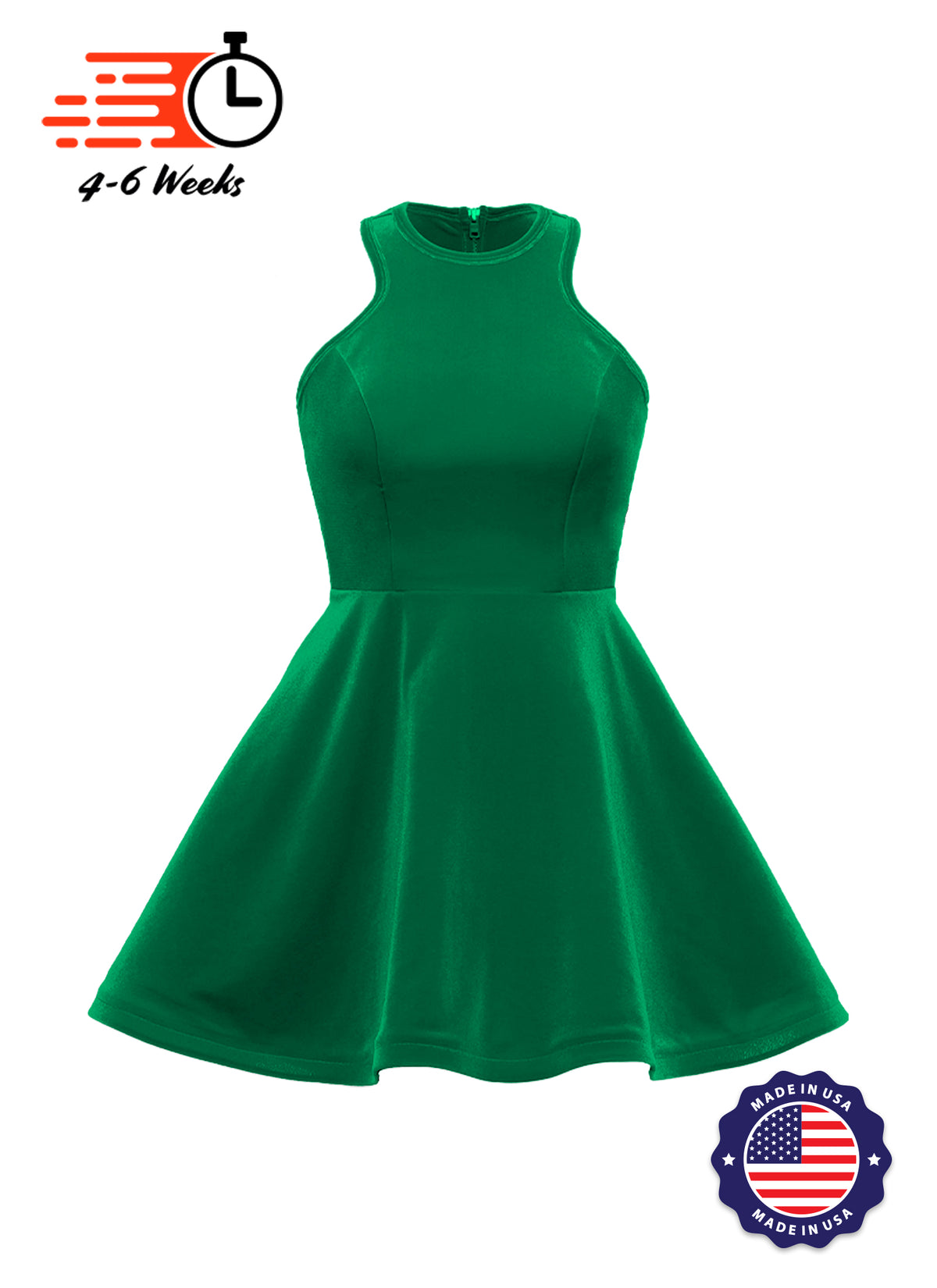 Velvet Serpentine Neckline Show Choir Dress - Ships 4 to 6 weeks