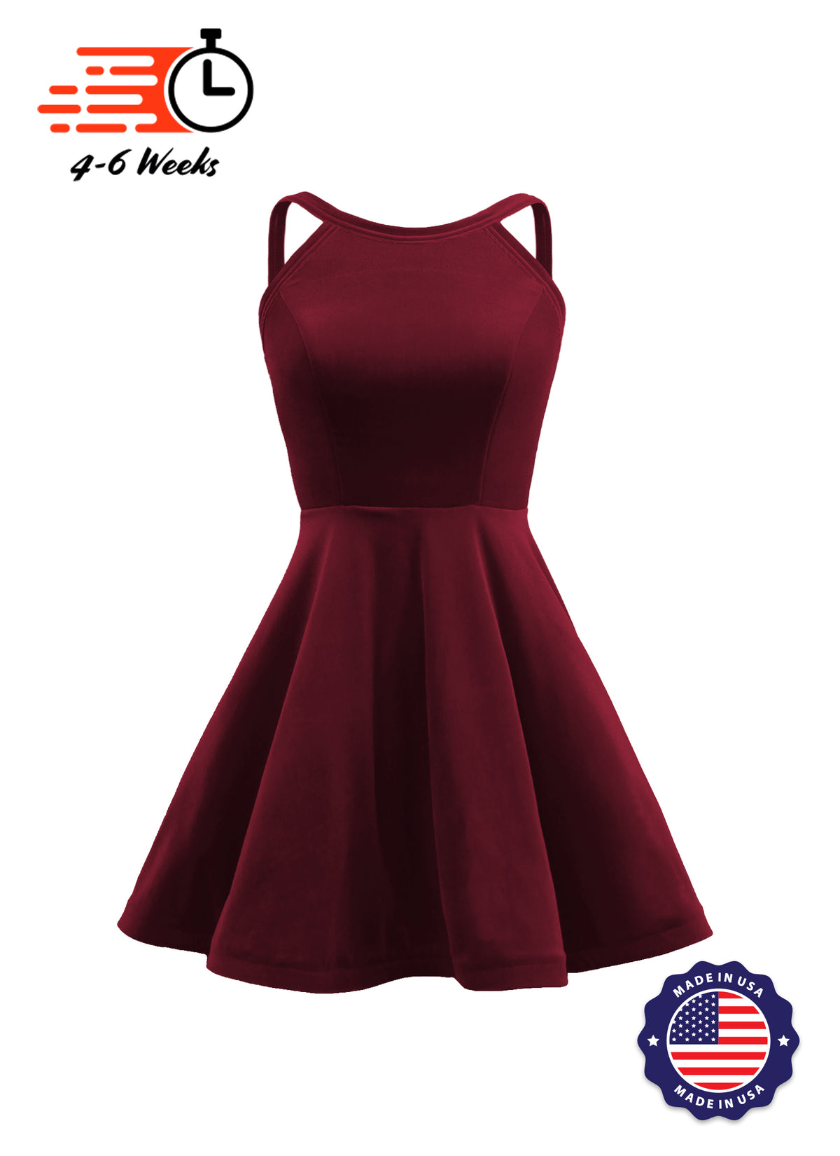The DANCER Stretch Velvet Show Choir Dress with Attached Briefs - Ships 4 to 6 weeks