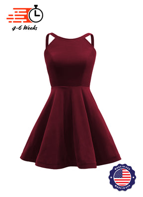 The DANCER Stretch Velvet Show Choir Dress with Attached Briefs - Ships 4 to 6 weeks
