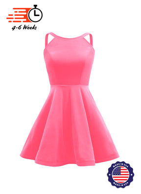 The DANCER Stretch Velvet Show Choir Dress with Attached Briefs - Ships 4 to 6 weeks