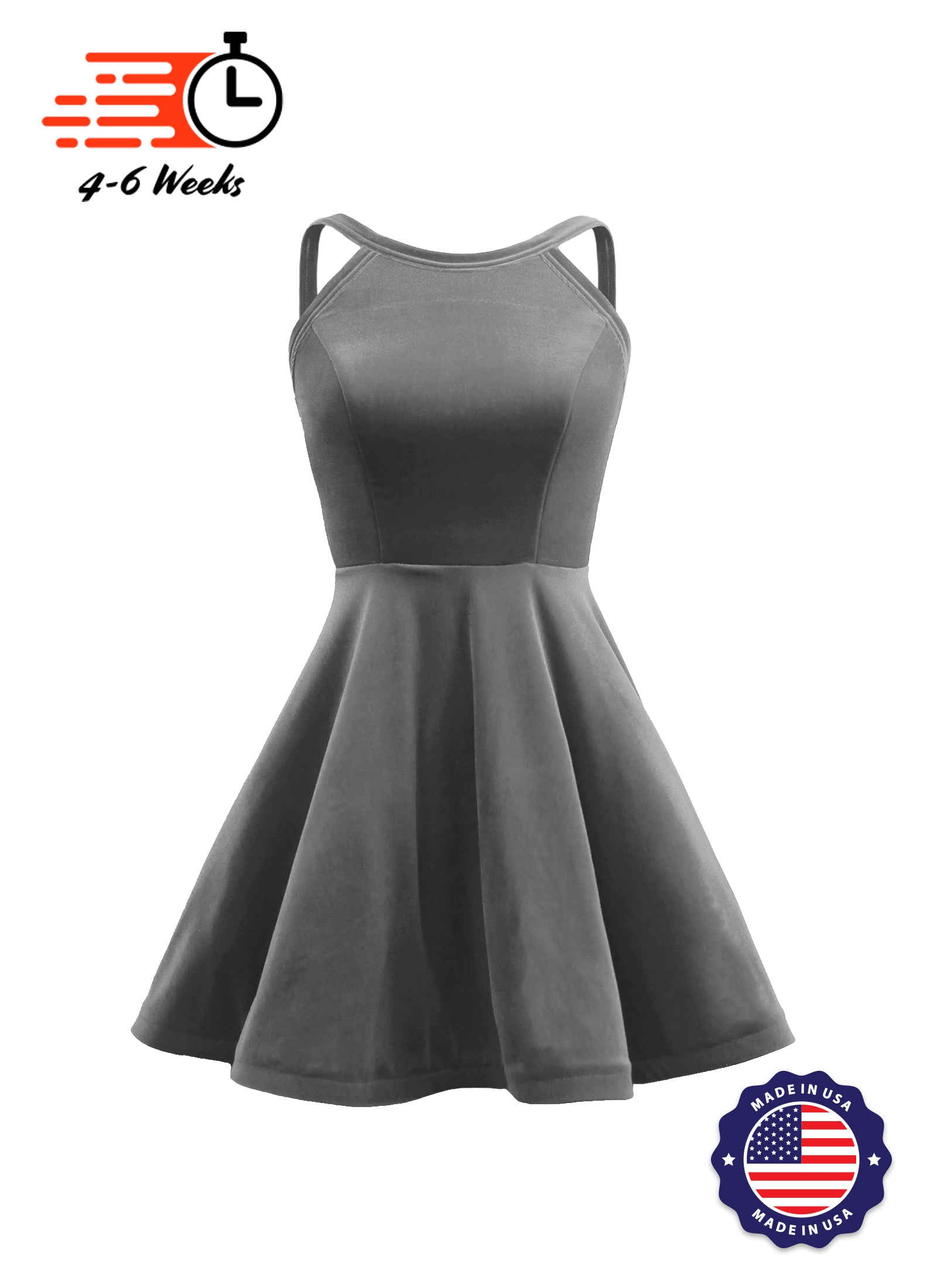 The DANCER Stretch Velvet Show Choir Dress with Attached Briefs - Ships 4 to 6 weeks