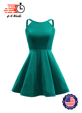 The DANCER Stretch Velvet Show Choir Dress with Attached Briefs - Ships 4 to 6 weeks