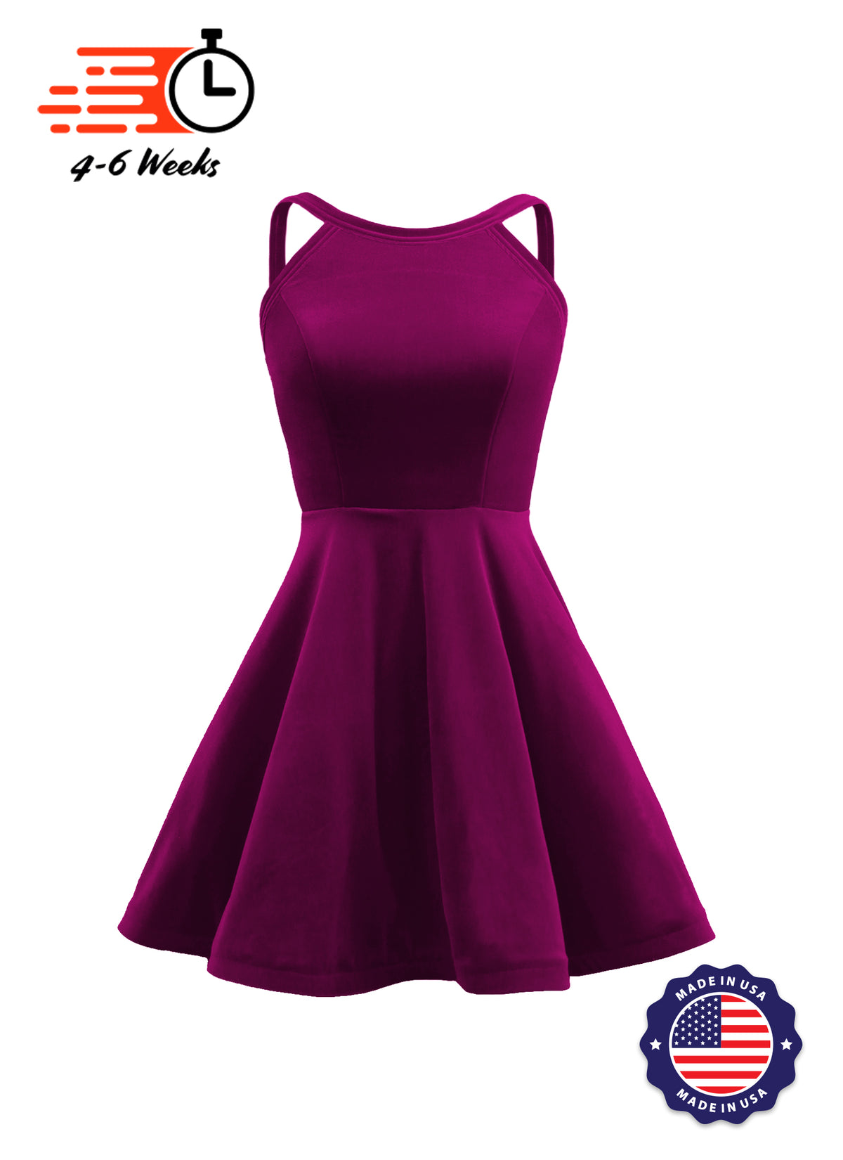The DANCER Stretch Velvet Show Choir Dress with Attached Briefs - Ships 4 to 6 weeks