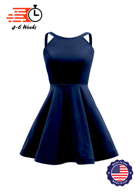 The DANCER Stretch Velvet Show Choir Dress with Attached Briefs - Ships 4 to 6 weeks