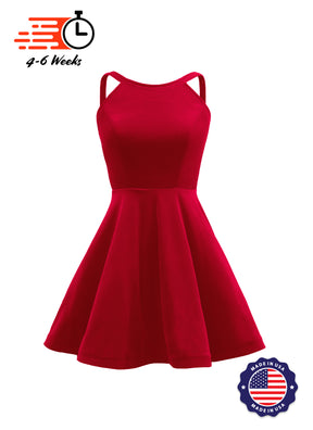The DANCER Stretch Velvet Show Choir Dress with Attached Briefs - Ships 4 to 6 weeks
