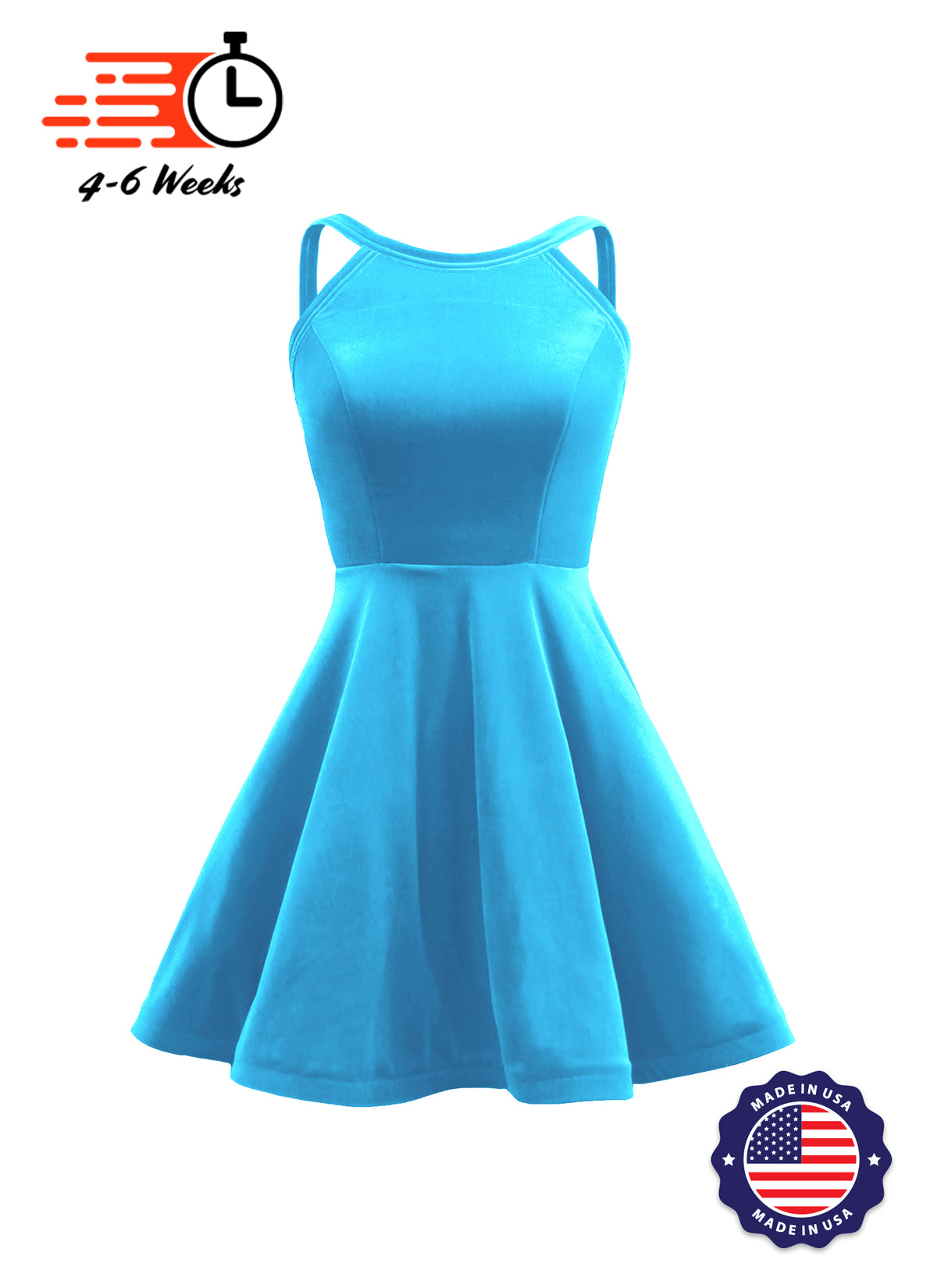 The DANCER Stretch Velvet Show Choir Dress with Attached Briefs - Ships 4 to 6 weeks