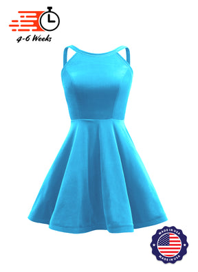 The DANCER Stretch Velvet Show Choir Dress with Attached Briefs - Ships 4 to 6 weeks