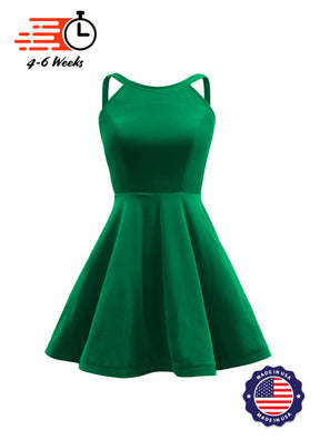 The DANCER Stretch Velvet Show Choir Dress with Attached Briefs - Ships 4 to 6 weeks