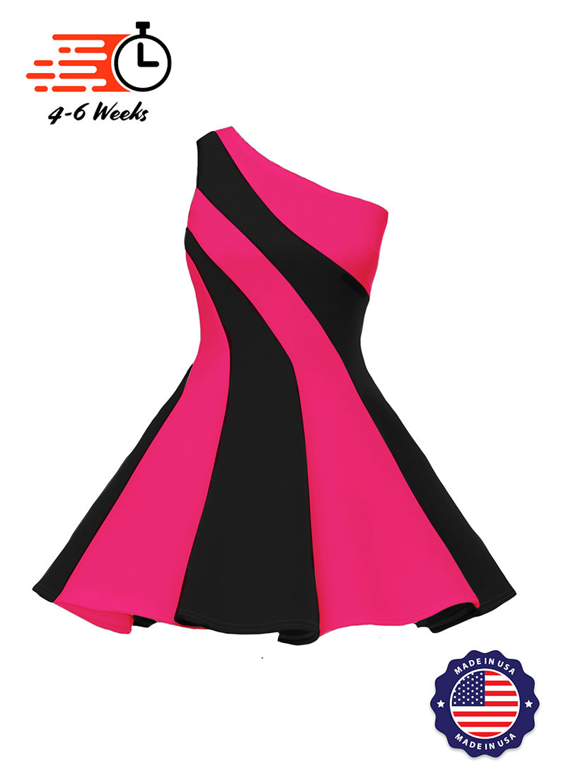 Spiral Panel Show Choir Dress Black + Colors - Ships 4 to 6 weeks