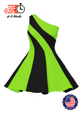 Spiral Panel Show Choir Dress Black + Colors - Ships 4 to 6 weeks