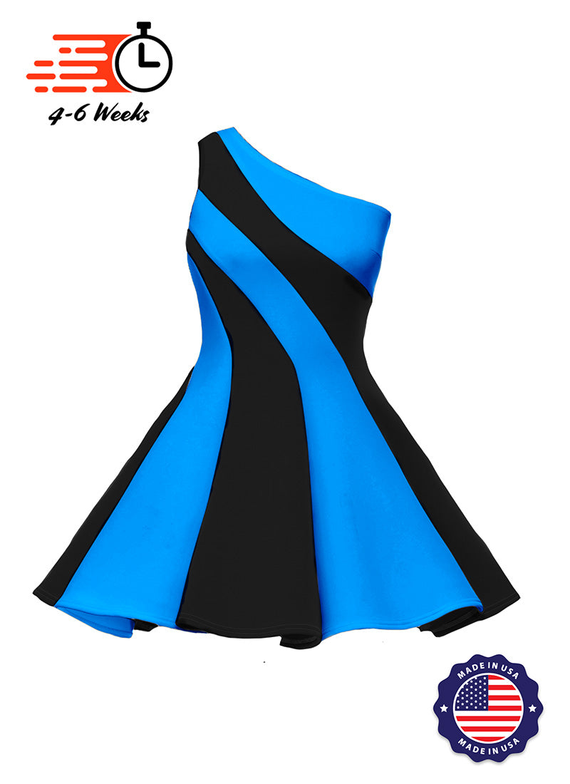 Spiral Panel Show Choir Dress Black + Colors - Ships 4 to 6 weeks