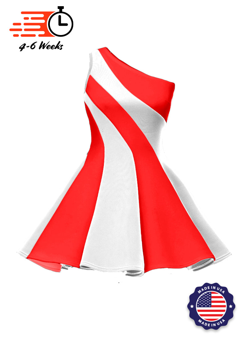 Spiral Panel Show Choir Dress White