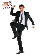 Black 2 Piece Super Flex 4 Way Stretch Suit