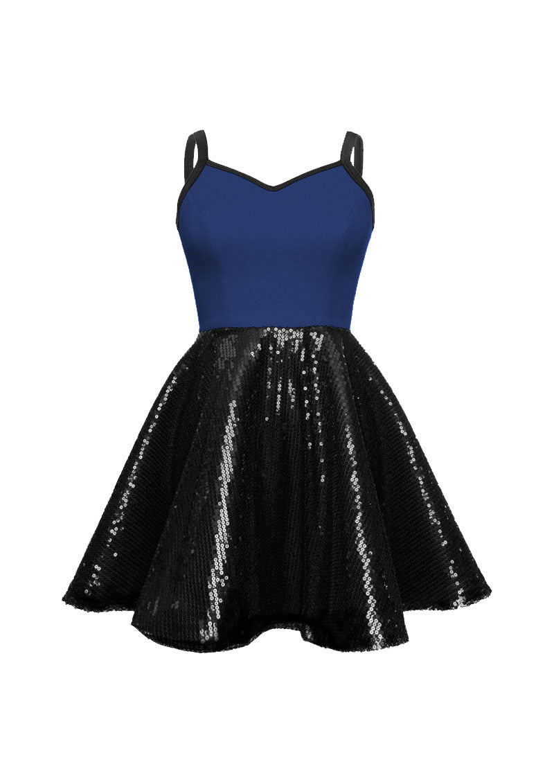 Super Techno Bodice/Black Sequin Show Choir Dress - Blues - Ships 4 to -  ShowChoirDresses.com