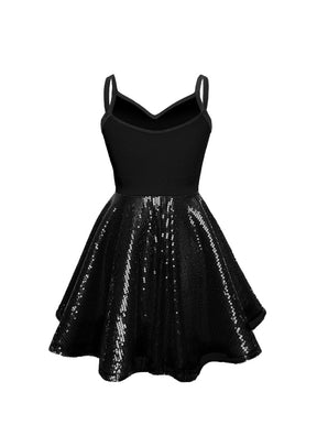 Super Techno Bodice/Black Sequin Show Choir Dress - Neutrals - Ships 4 to 6 weeks