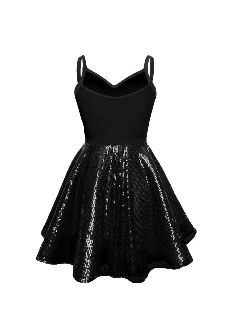 Super Techno Bodice/Black Sequin Show Choir Dress - Neutrals - Ships 4 to 6 weeks