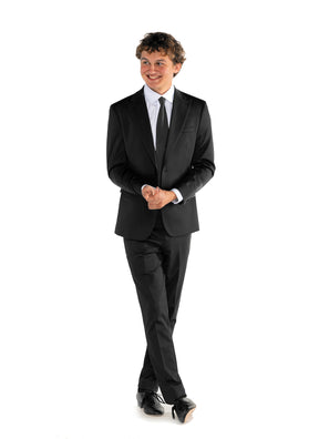 Black 2 Piece Super Flex 4 Way Stretch Suit
