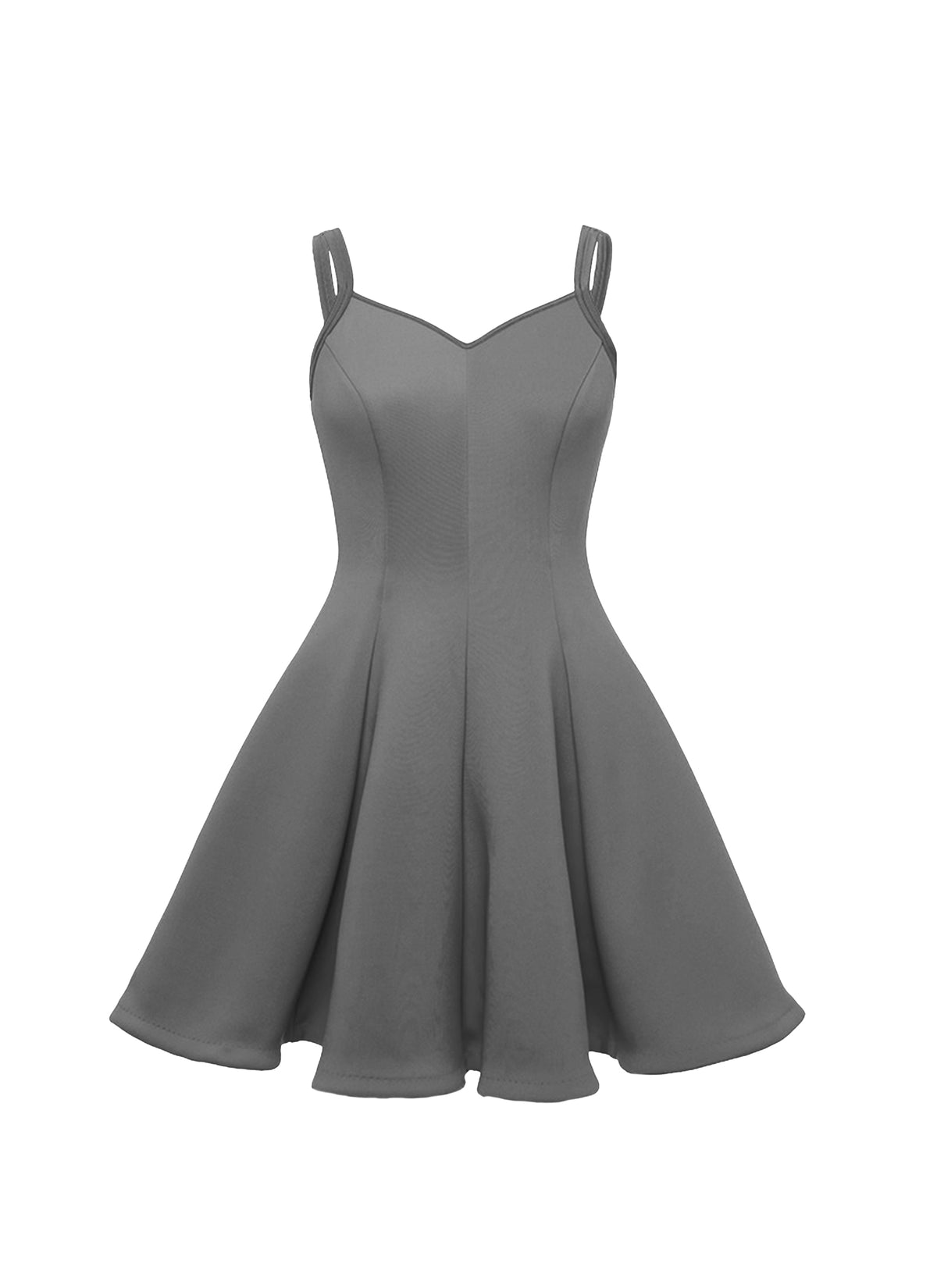 Sweetheart Straps Princess Seam Show Choir Dress with Attached Briefs - Neutrals - Ships 4 to 6 weeks
