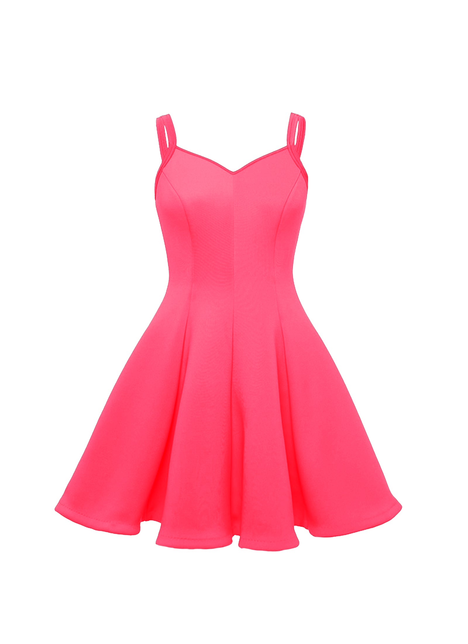 strapless open back dress Sweetheart Straps Princess Seam Show Choir Dress with Attached Briefs - Neons & Metallics
