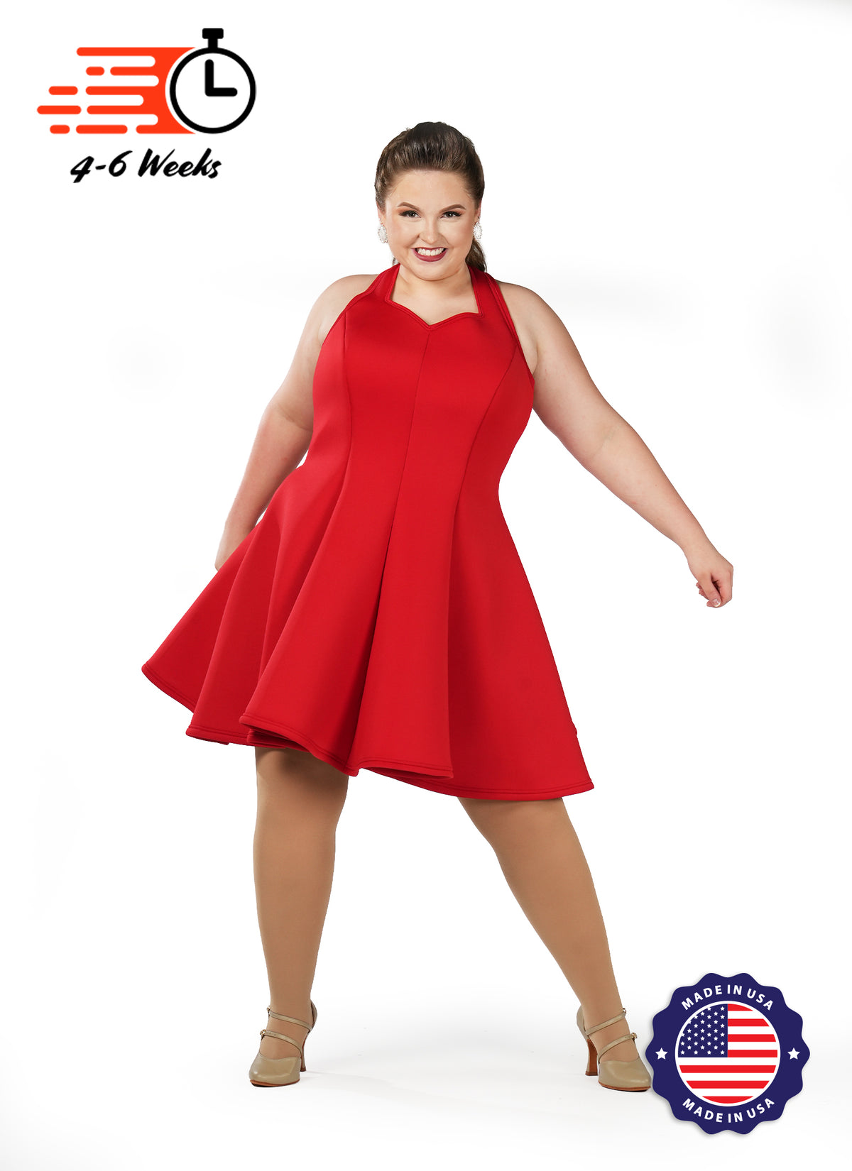 Sweetheart Halter Super Techno Show Choir Dress - Ships 4 to 6 weeks