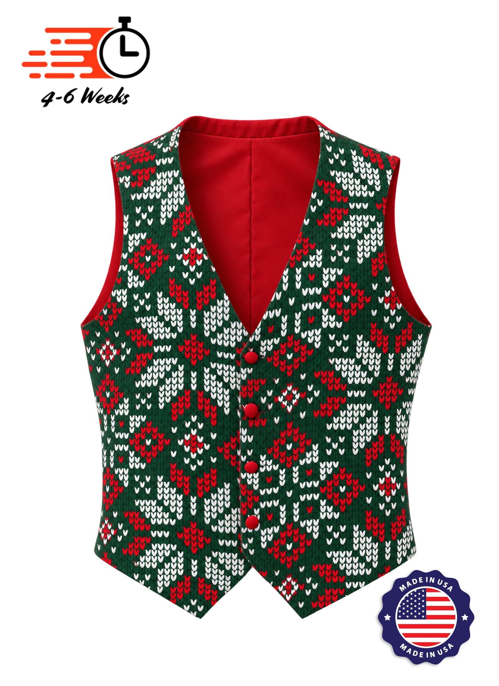 Ugly Xmas Sweater Vest - Men’s Christmas & Holiday Performance Vest